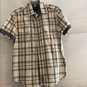Young men’s short sleeve button down shirt.